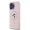 Karl Lagerfeld KLHMP15LSCMKCRHP iPhone 15 Pro 6.1 różowy/pink hardcase Silicone Karl & Choupette MagSafe